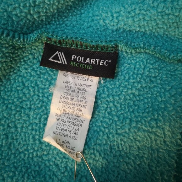 L.L. Bean Ladies Green Full Zip Fleece Jacket - Picture 8 of 11